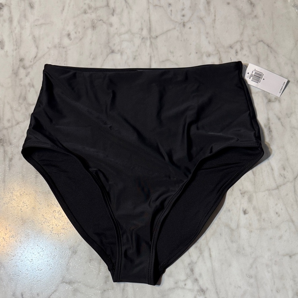 Old Navy Black High-Rise Bikini Bottoms sz S NWT